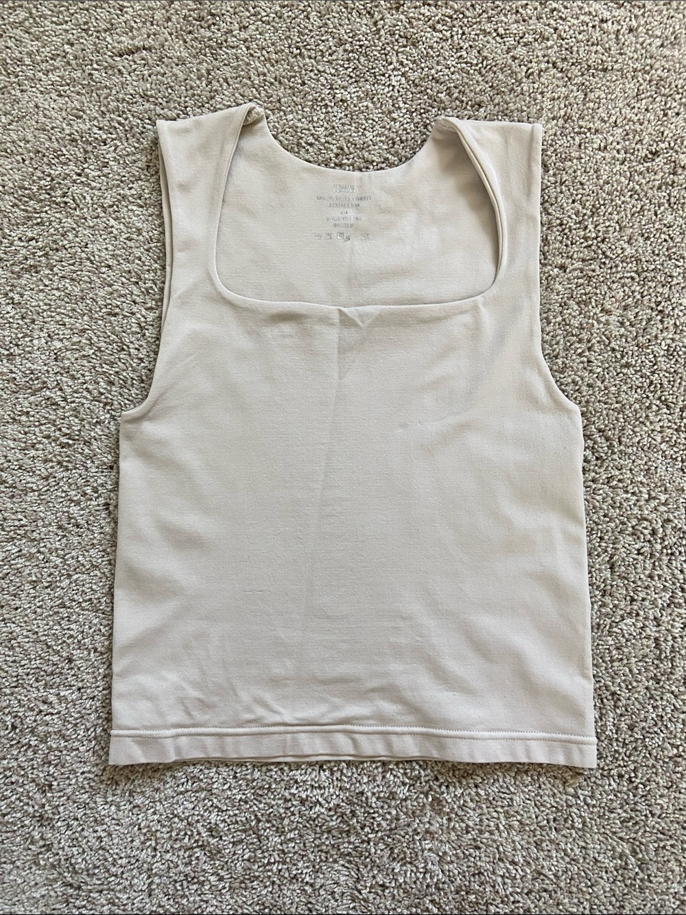 Zenana • Beige Seamless Square Neck Tank Top
